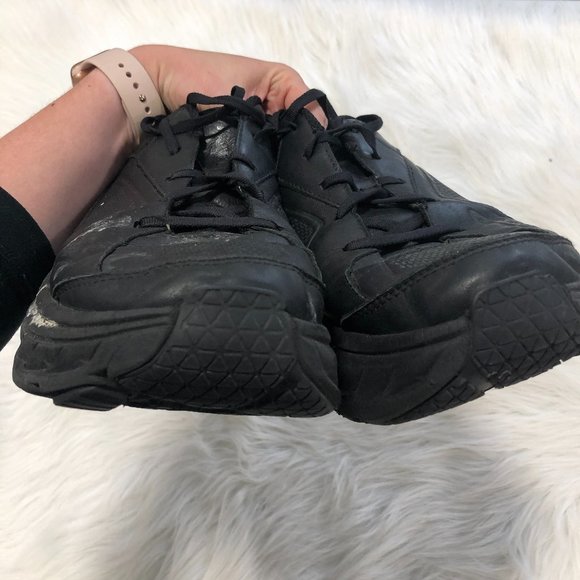 HOKA ONE ONE Black Bondi Leather Shoe SZ 12